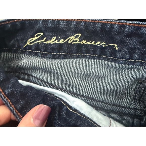 Eddie Bauer Women's Curvy Fit Slim Straight Dark Wash Jeans Size 6‎ - Picture 9 of 14